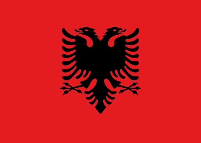 Drapeau du pays : Albanie